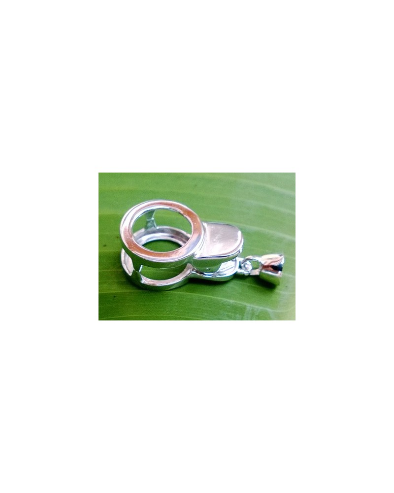Clipschliesse 12.3x25mm, 925 Silber rhodiniert