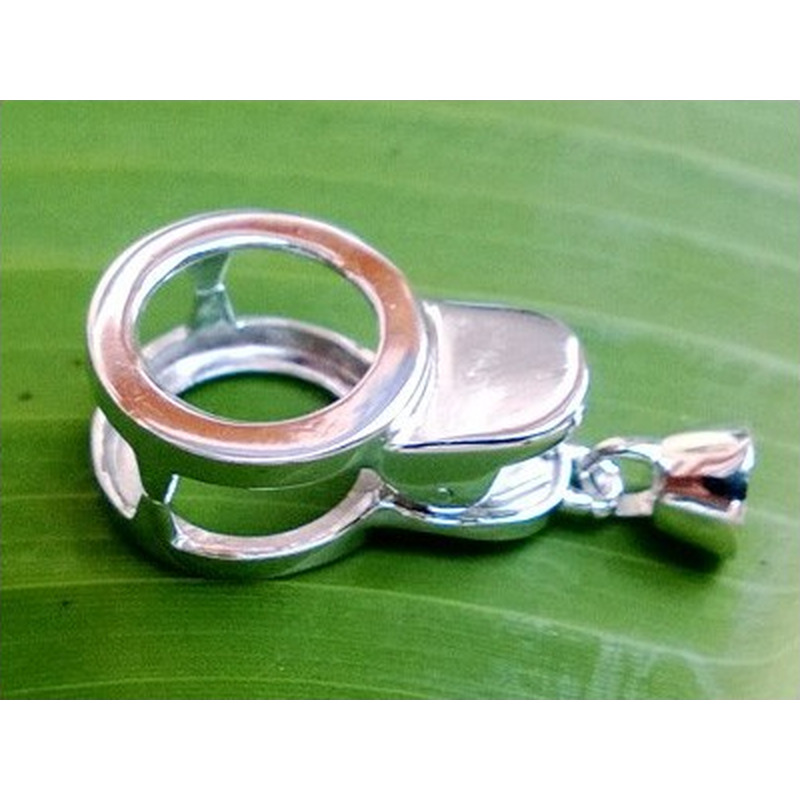 Clipschliesse 12.3x25mm, 925 Silber rhodiniert