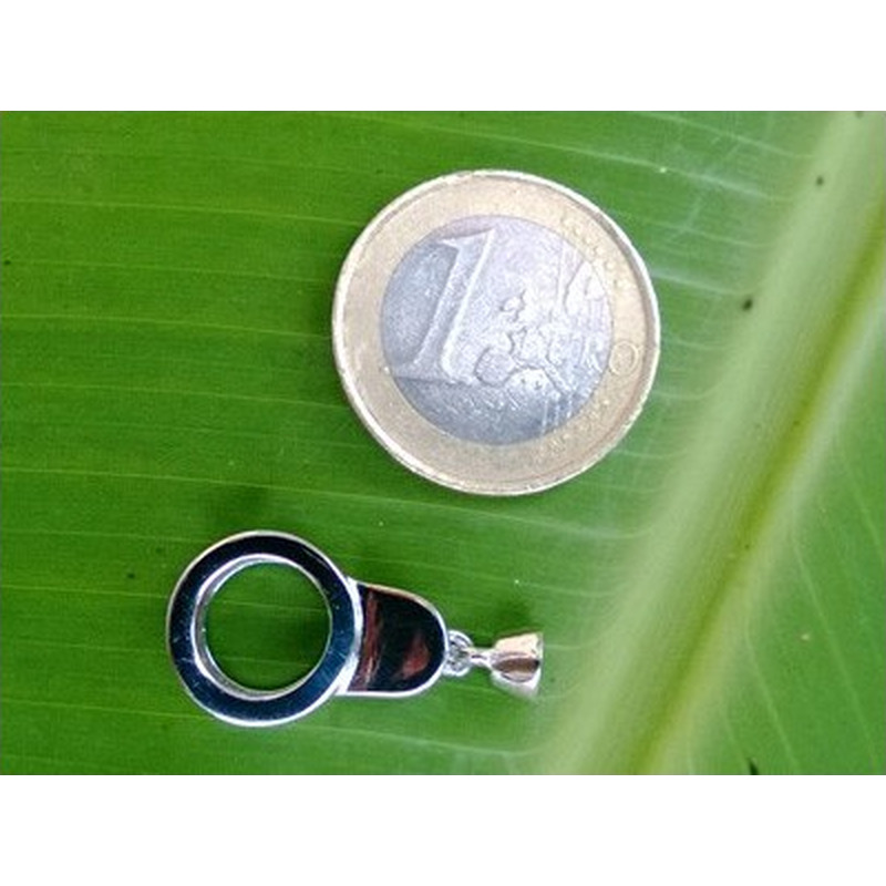 Clipschliesse 12.3x25mm, 925 Silber rhodiniert