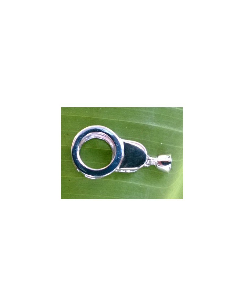 Clipschliesse 12.3x25mm, 925 Silber rhodiniert