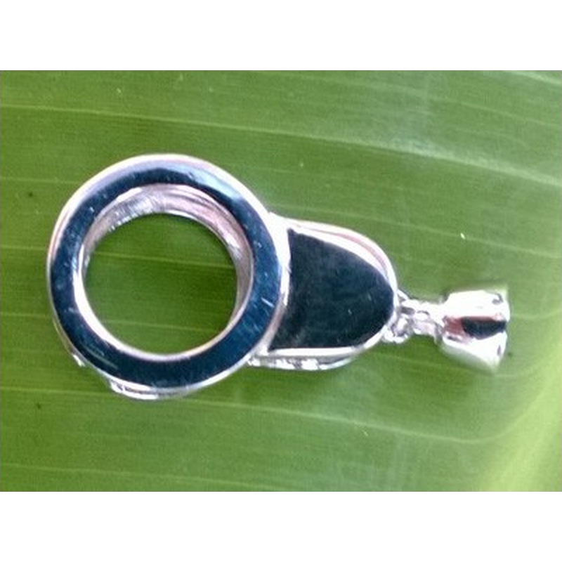 Clipschliesse 12.3x25mm, 925 Silber rhodiniert