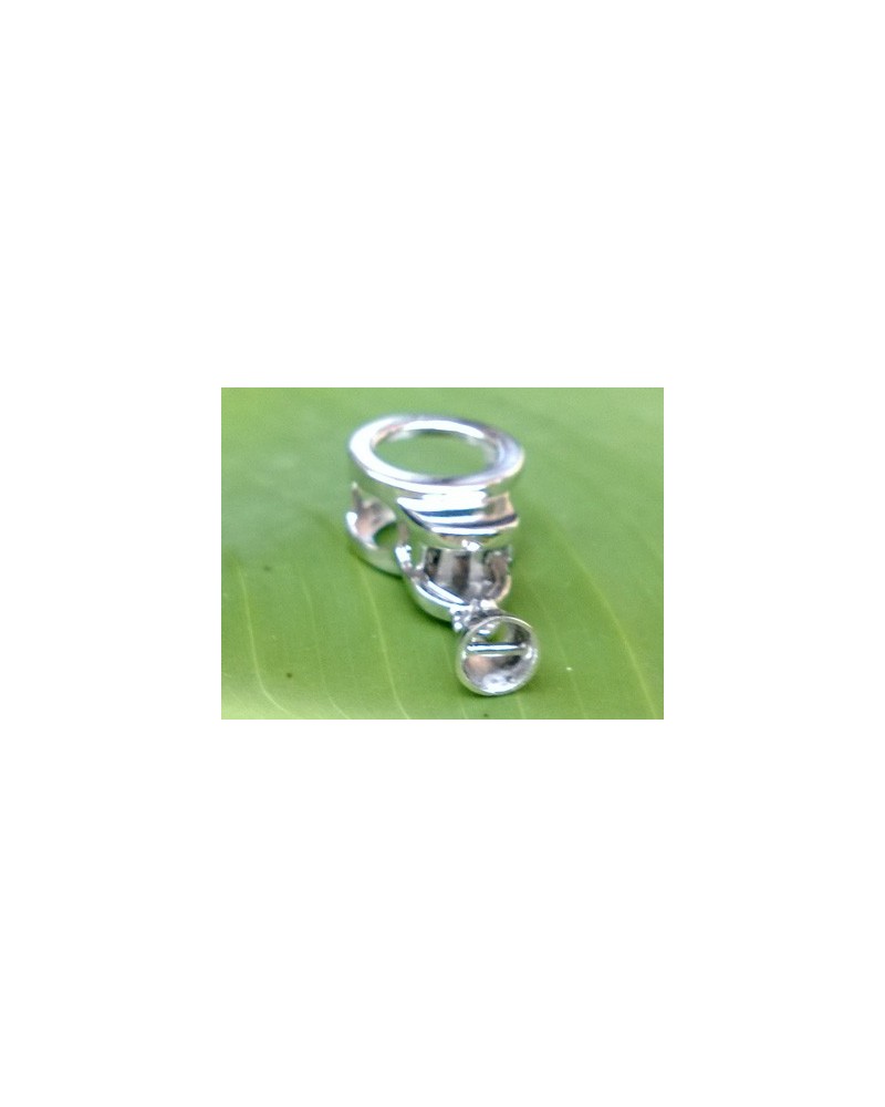 Clipschliesse 12.3x25mm, 925 Silber rhodiniert