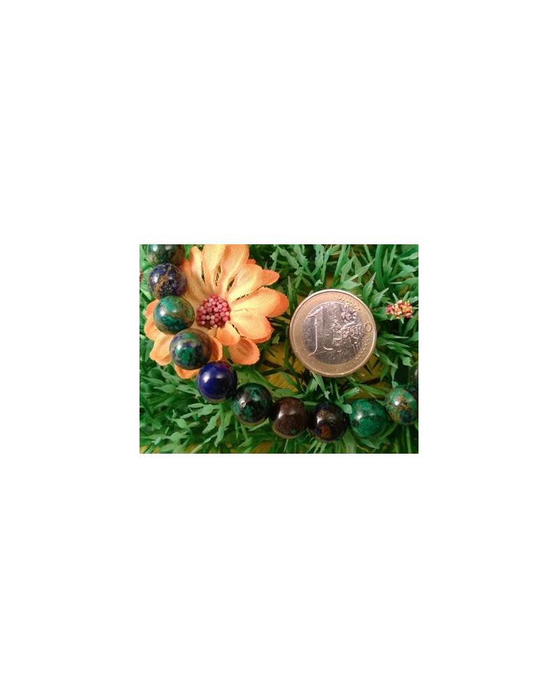 Azurit-Malachitkette 10mm NATUR