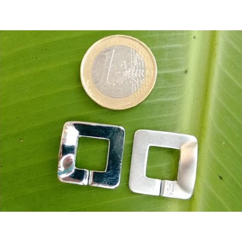 Schliesse 18x27mm, 925 Silber rhodiniert