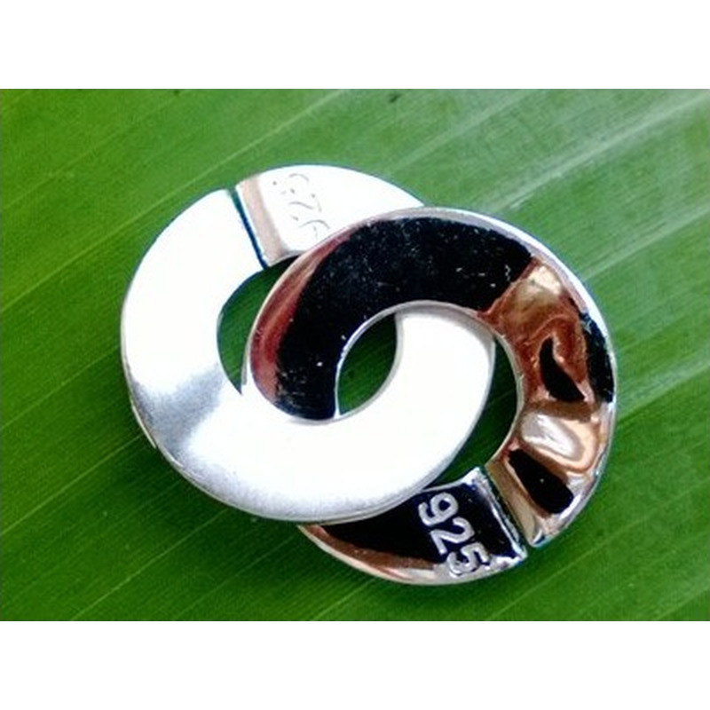 Schliesse 16x23mm, 925 Silber rhodiniert