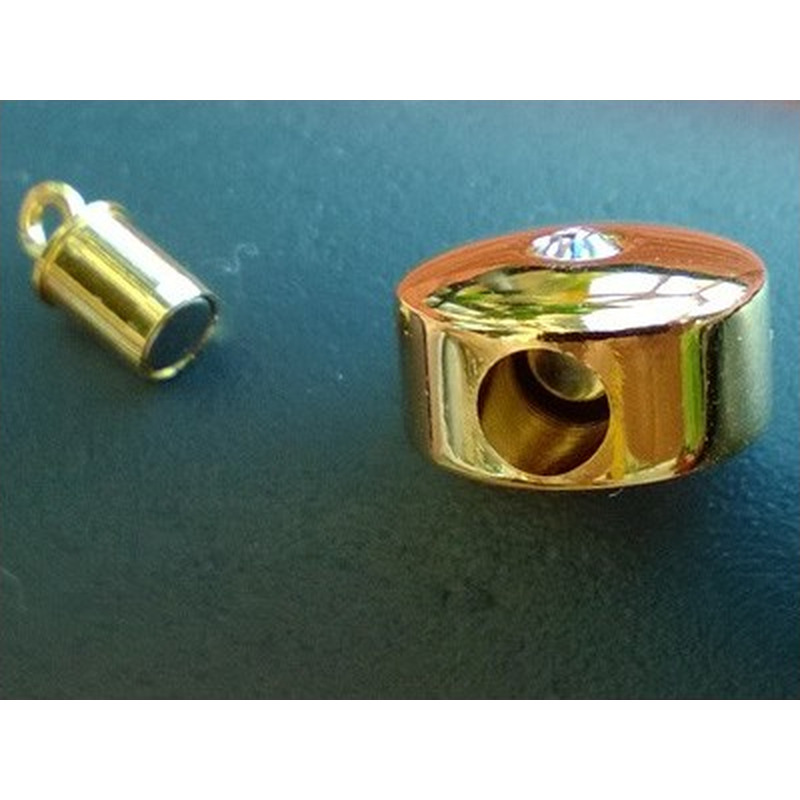 Magnetschliesse 12*6mm vergoldet, Strass