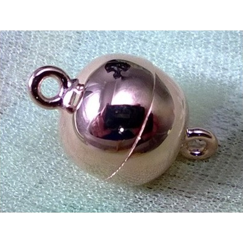Magnetschliesse 10mm, 925 Silber Rosegold, geschlossen