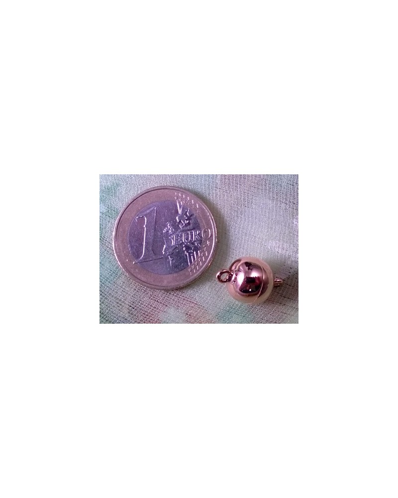 Magnetschliesse 10mm, 925 Silber Rosegold, geschlossen