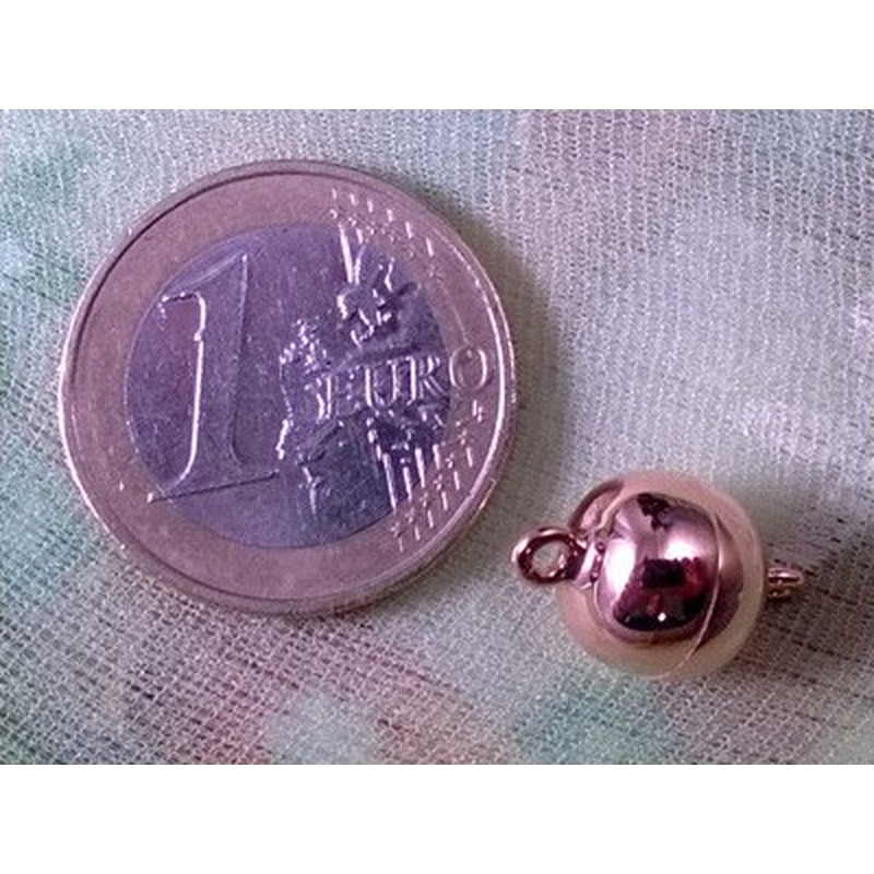 Magnetschliesse 10mm, 925 Silber Rosegold, geschlossen