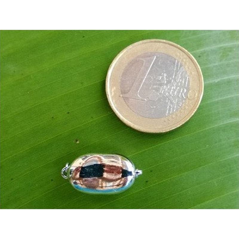 Schliesse 10x18mm Messing rhodiniert