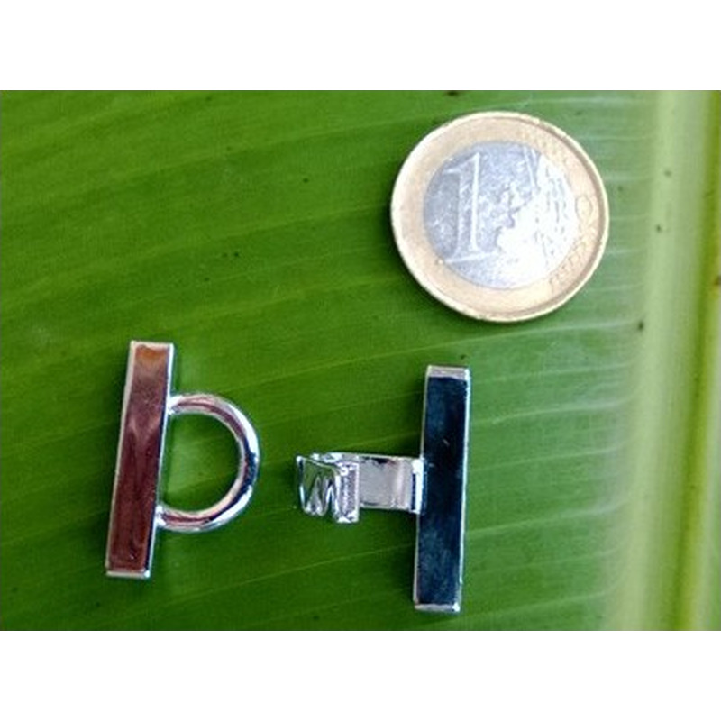 Schliesse 25x25mm Messing rhodiniert