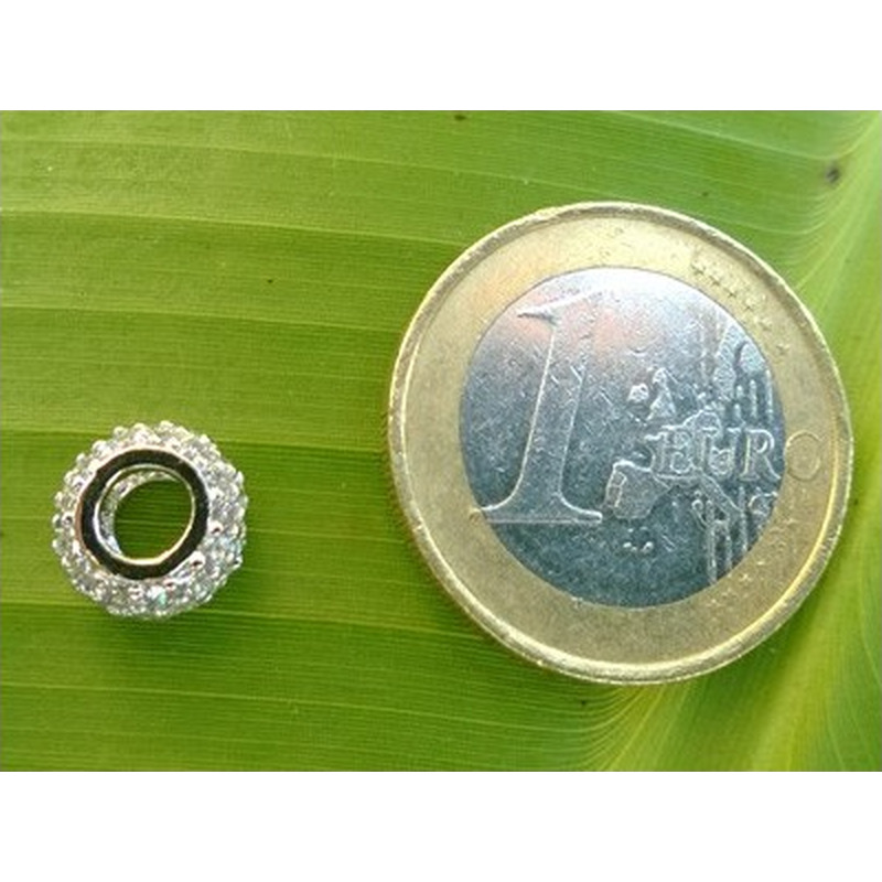 Zwischenteil Strass 9x4.5mm, 925 Silber