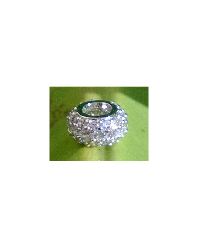 Zwischenteil Strass 9x4.5mm, 925 Silber