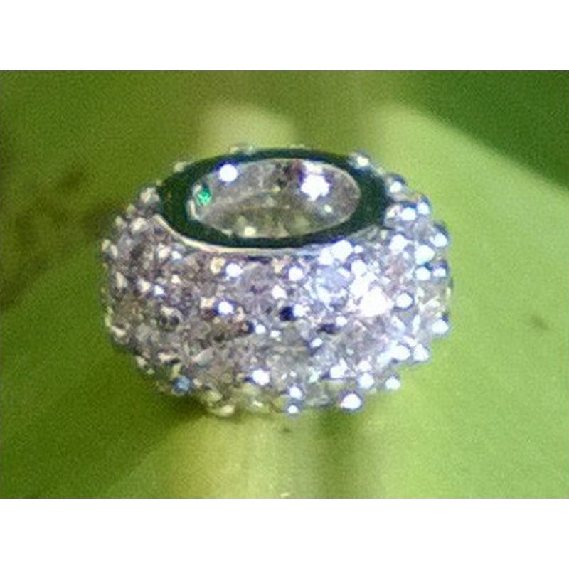 Zwischenteil Strass 9x4.5mm, 925 Silber