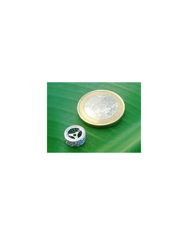 Zwischenteil Strass 9x3.5mm, 925 Silber
