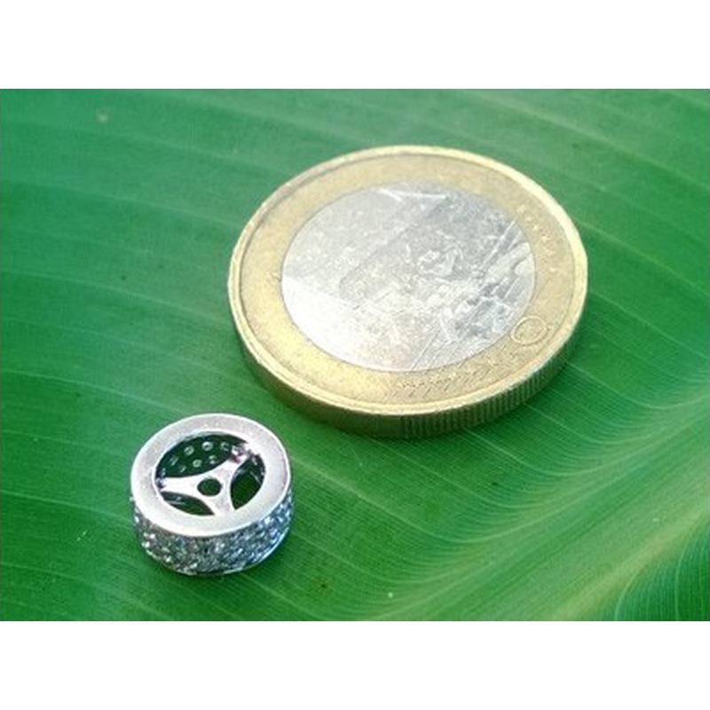 Zwischenteil Strass 9x3.5mm, 925 Silber