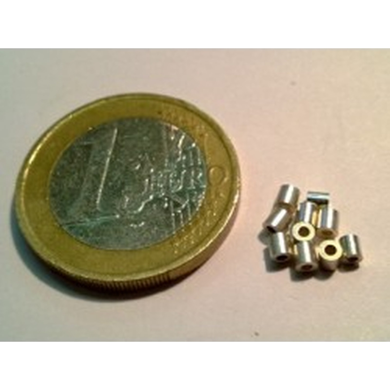 Quetschröhrchen medium 1.2mm, 925 Silber, 10 Stk 2