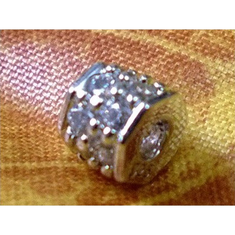 Zwischenteil Strass 5x4mm, 925 Silber