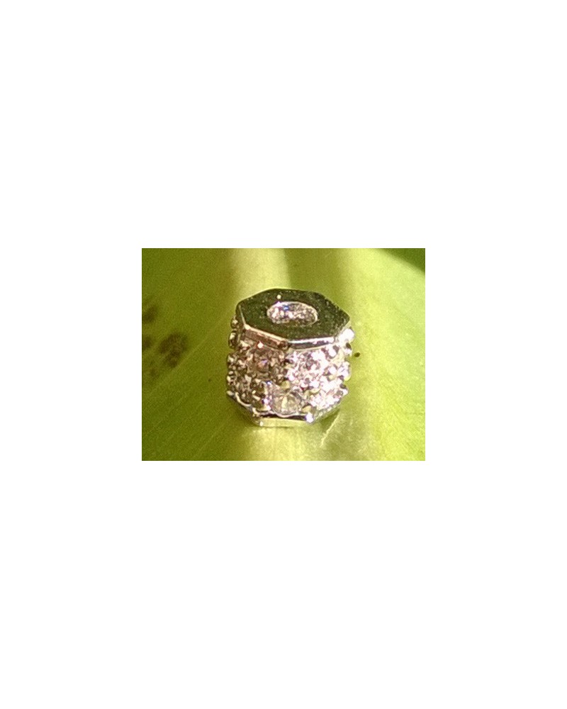 Zwischenteil Strass 5x4mm, 925 Silber