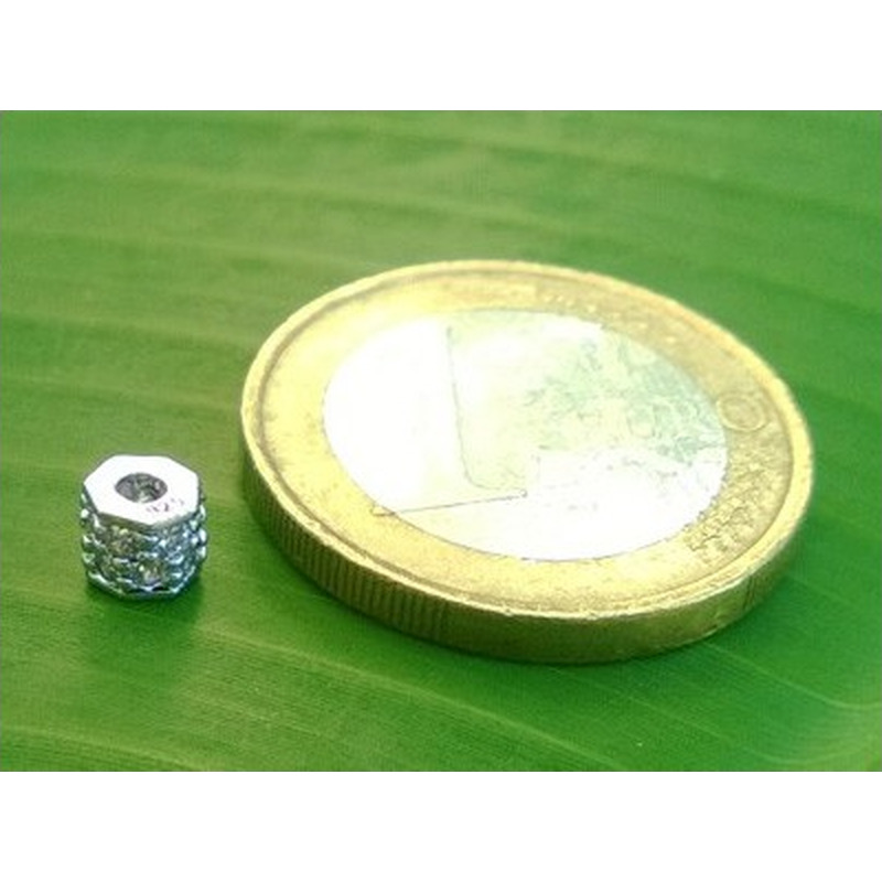 Zwischenteil Strass 5x4mm, 925 Silber