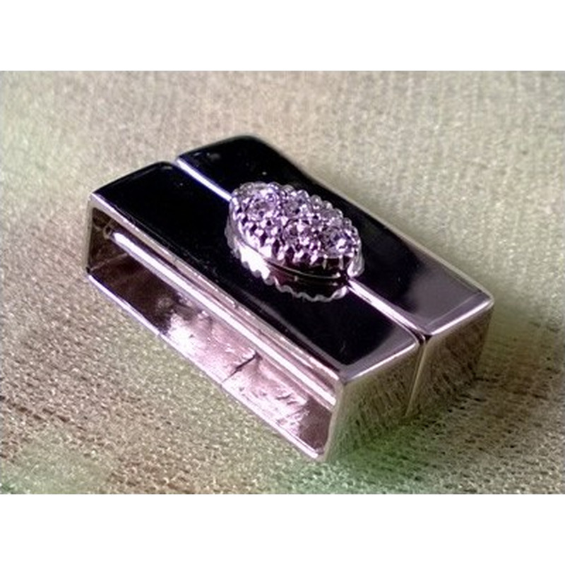 Magnetschliesse 16x10mm rhodiniert