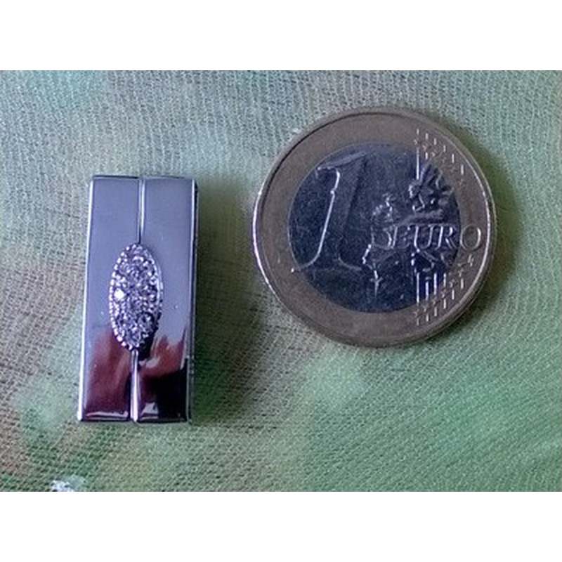 Magnetschliesse 24x10mm rhodiniert