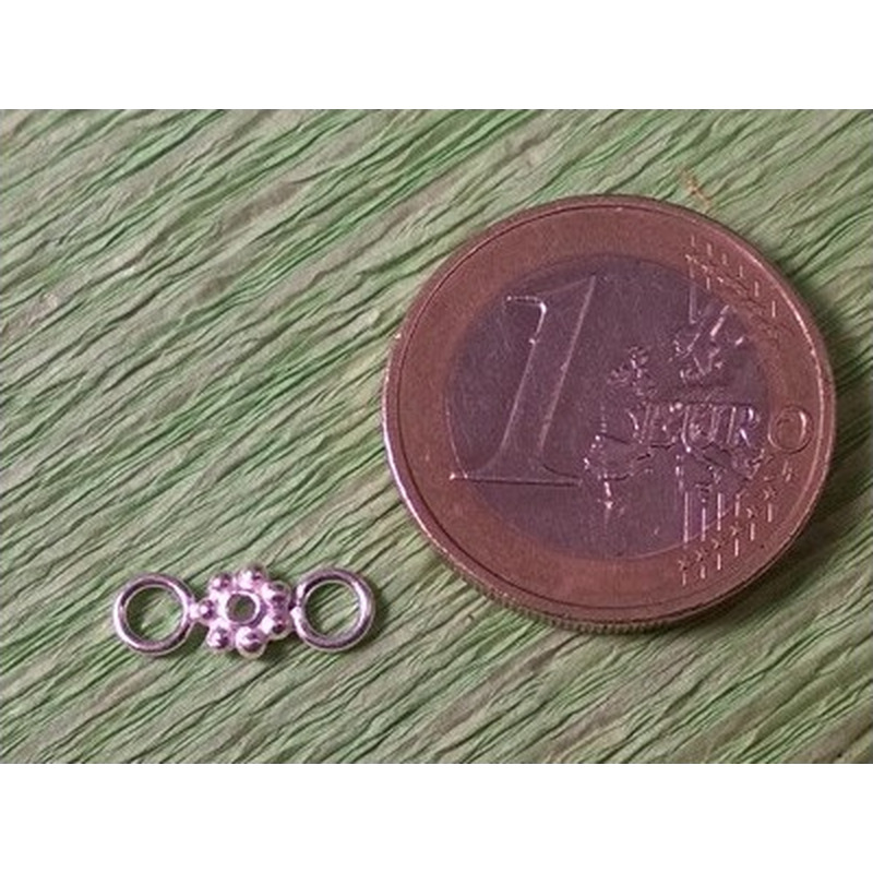 Zwischenteil, Blume 5x1.5mm mit Ringen, 925 Silber