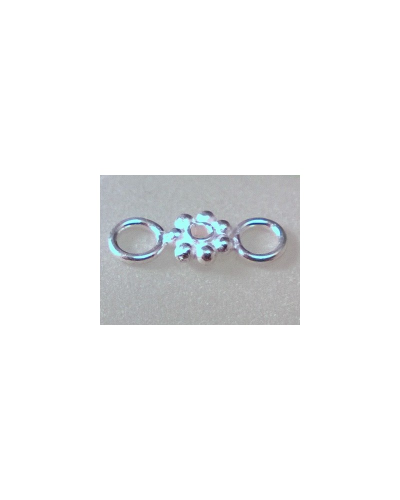 Zwischenteil, Blume 5x1.5mm mit Ringen, 925 Silber