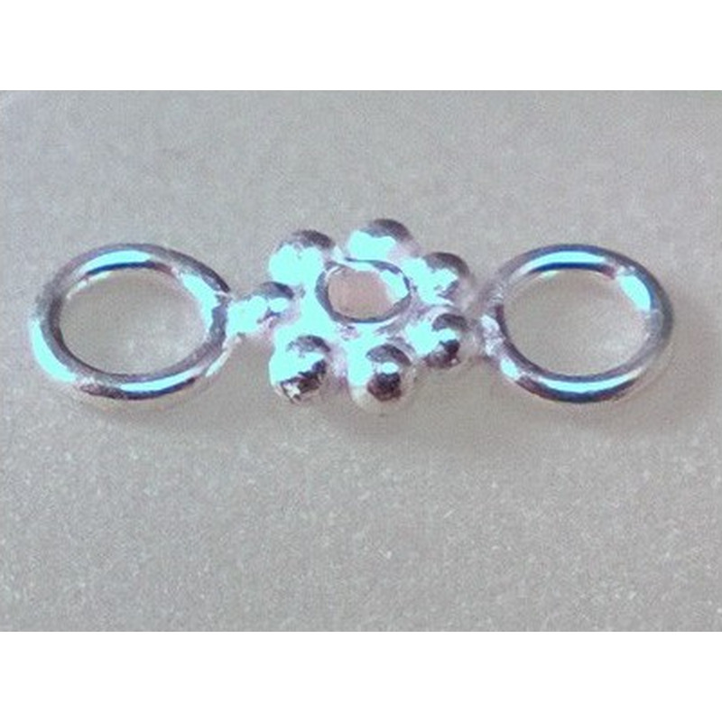 Zwischenteil, Blume 5x1.5mm mit Ringen, 925 Silber