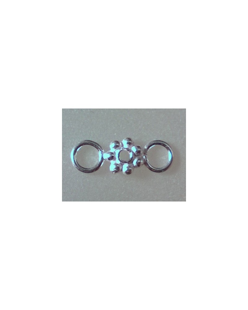 Zwischenteil, Blume 5x1.5mm mit Ringen, 925 Silber