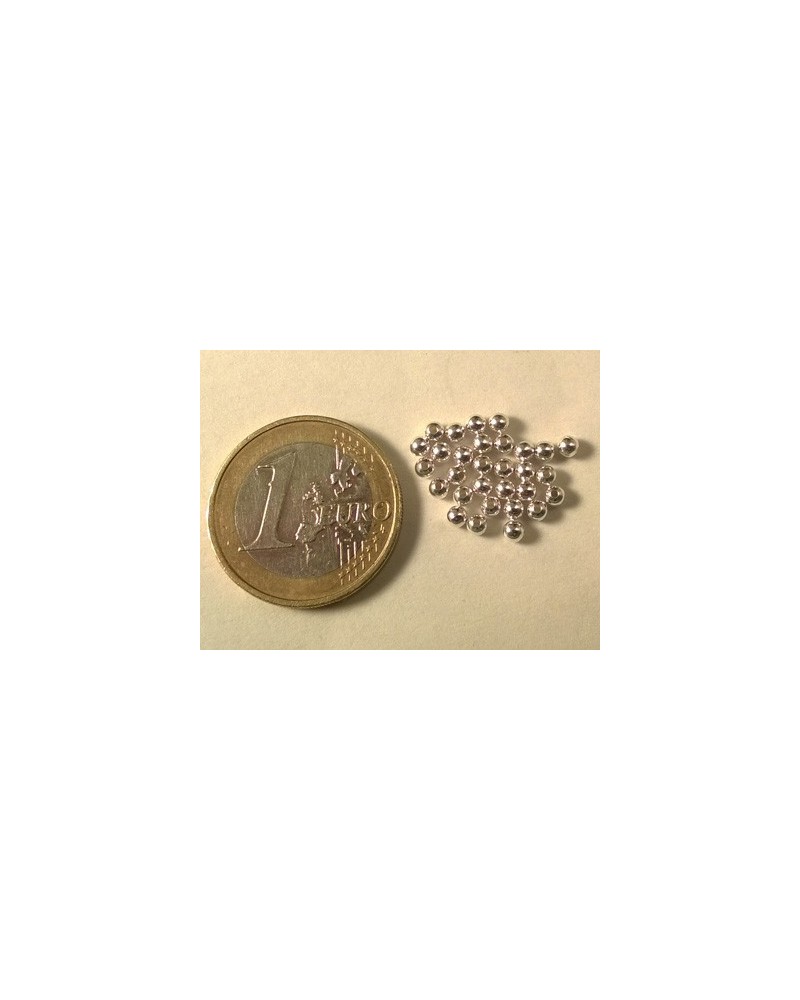 Zwischenteil, Kugel 2.5mm (30 Stk), 925 Silber