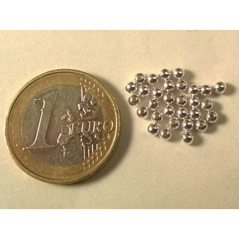 Zwischenteil, Kugel 2.5mm (30 Stk), 925 Silber