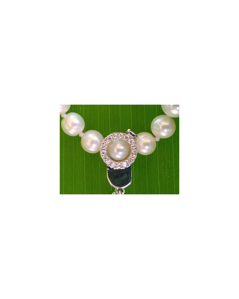 Kettenclip mit Strass, Metall-Silberfarbe