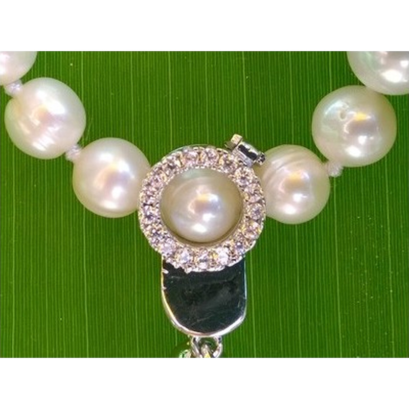 Kettenclip mit Strass, Metall-Silberfarbe