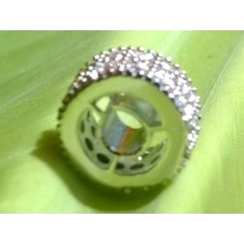 Zwischenteil Strass 8.5x4mm, Metall silberfarben 2