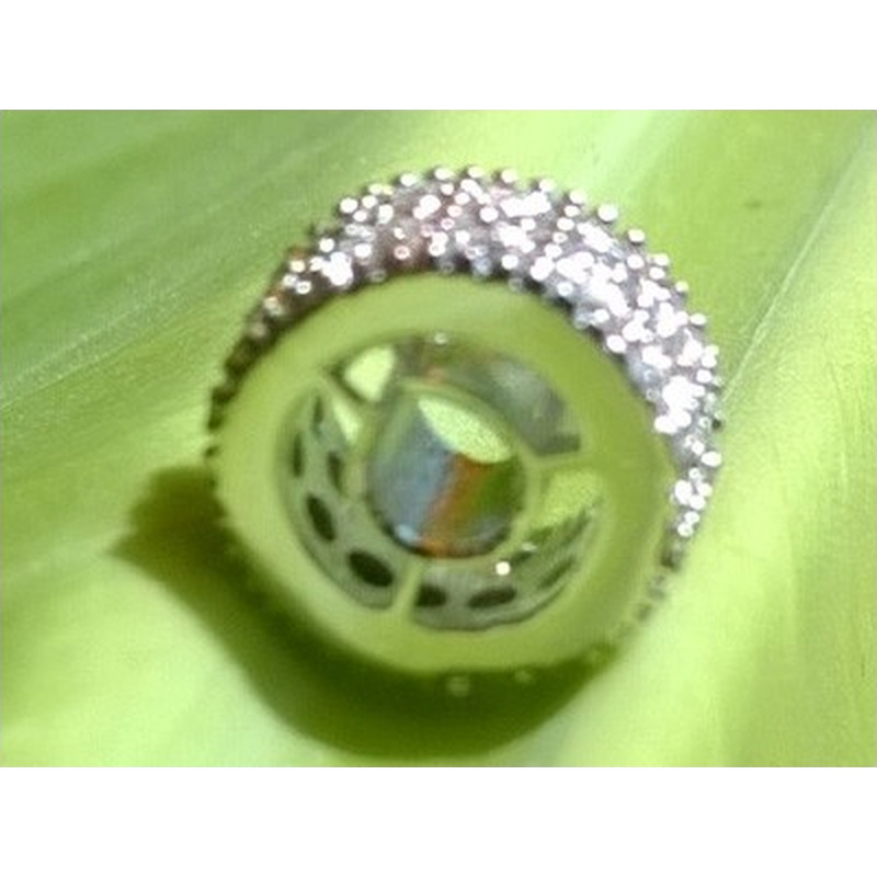 Zwischenteil Strass 8.5x4mm, Metall silberfarben