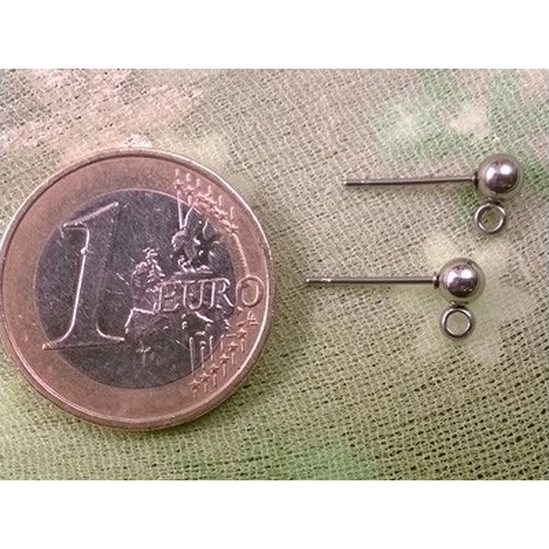 Ohrstecker 4mm (2 Stk), Edelstahl