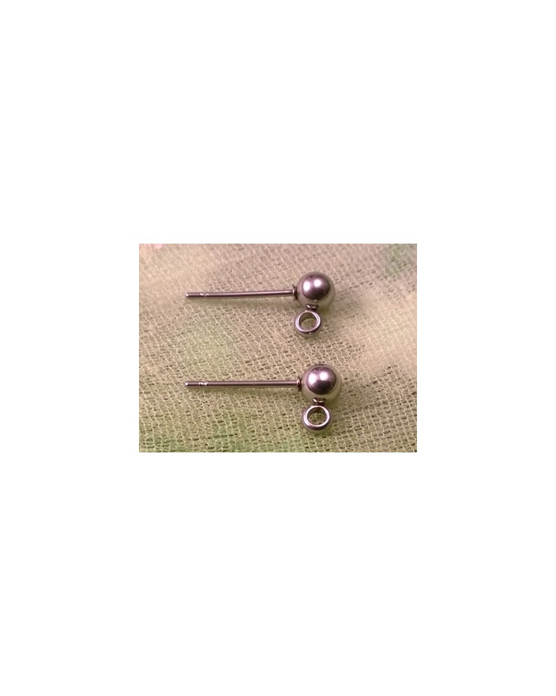 Ohrstecker 4mm (2 Stk), Edelstahl