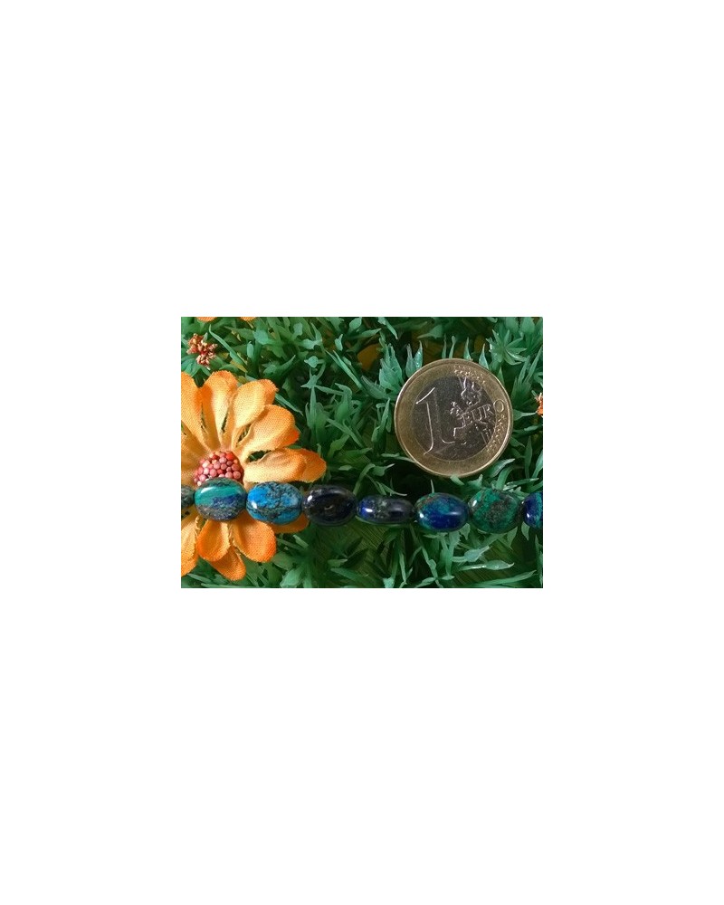 Azurit-Malachitkette 8x10mm NATUR