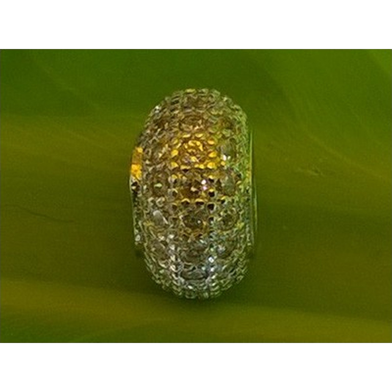 Zwischenteil Strass 8x5mm, Metall silberfarben