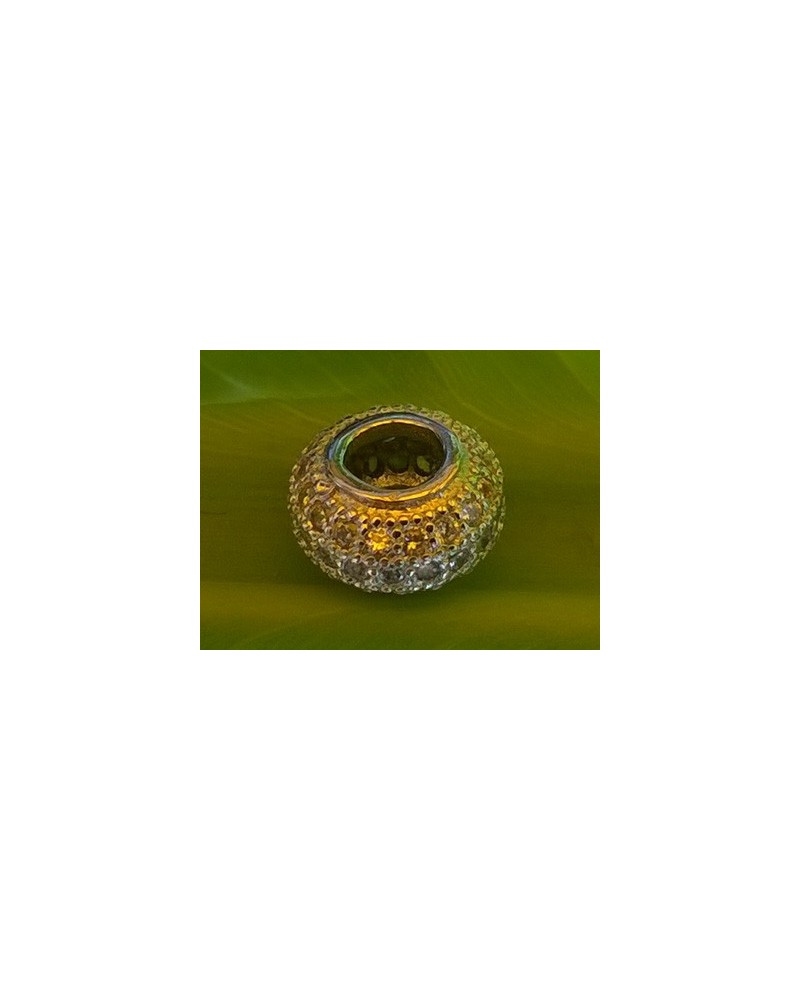 Zwischenteil Strass 8x5mm, Metall silberfarben