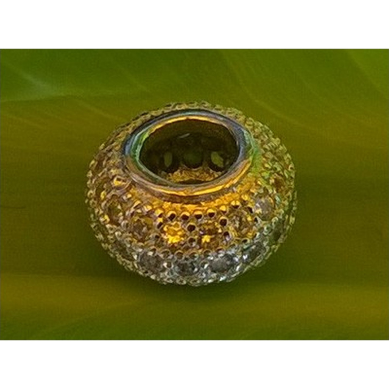 Zwischenteil Strass 8x5mm, Metall silberfarben