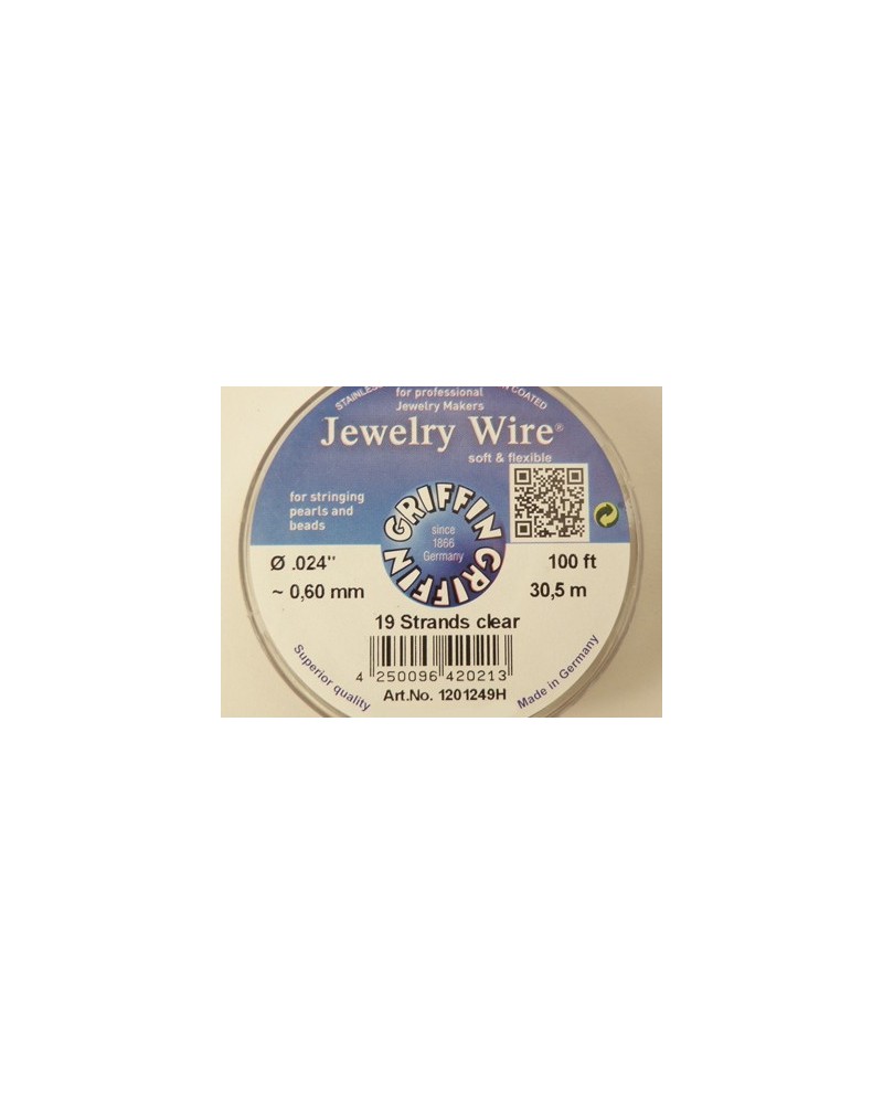 Griffin Schmuckdraht Jewelry Wire 0.60mm/30.5m/19str