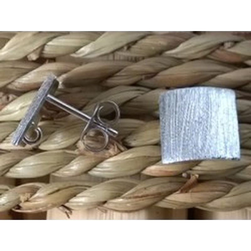 2 Stk. Ohrstecker 10x10mm mit Öse, 925 Silber rhodiniert 2