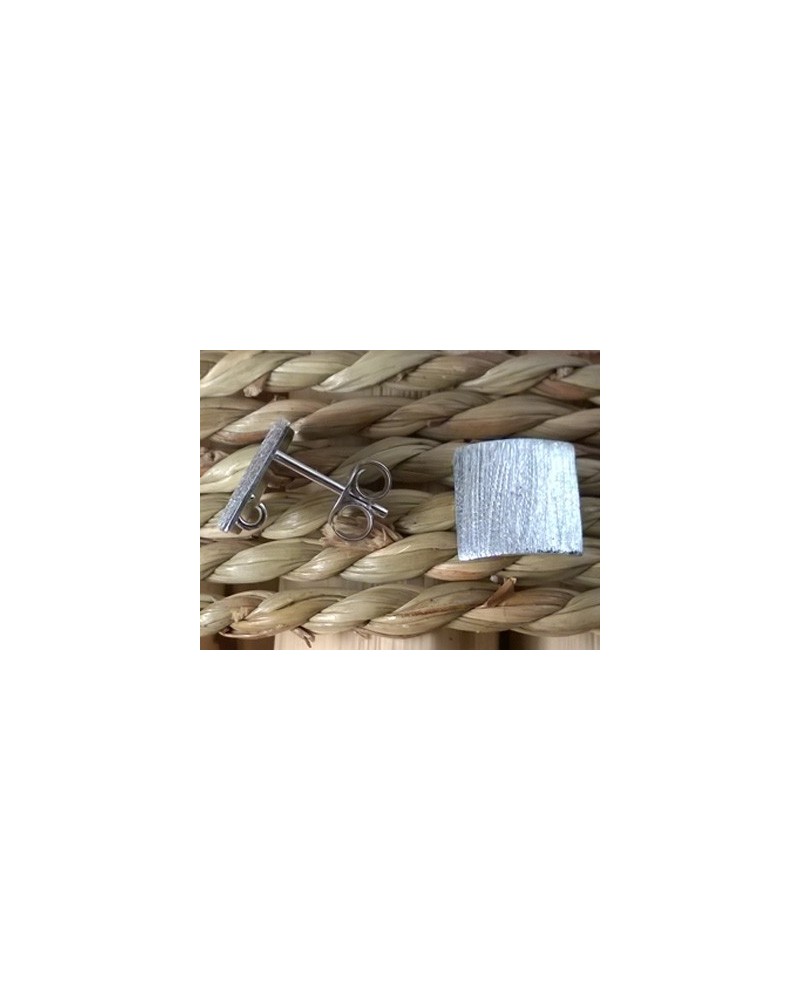 2 Stk. Ohrstecker 10x10mm mit Öse, 925 Silber rhodiniert