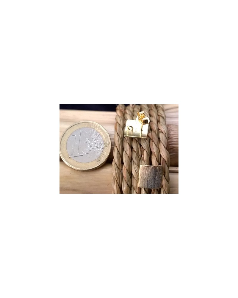 2 Stk. Ohrstecker 10x10mm mit Öse, 925 Silber vergoldet