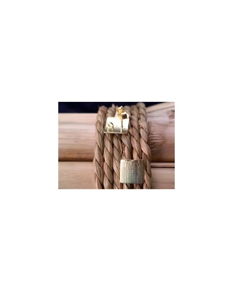 2 Stk. Ohrstecker 10x10mm mit Öse, 925 Silber vergoldet