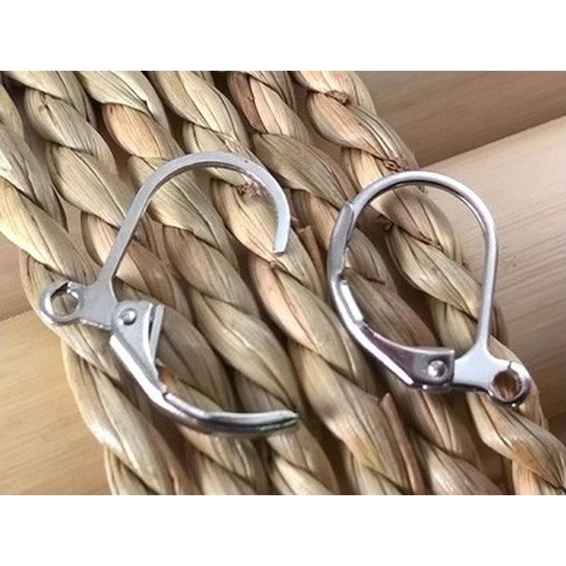 Brisur 10x13mm (2 Stk), Messing rhodiumfarben