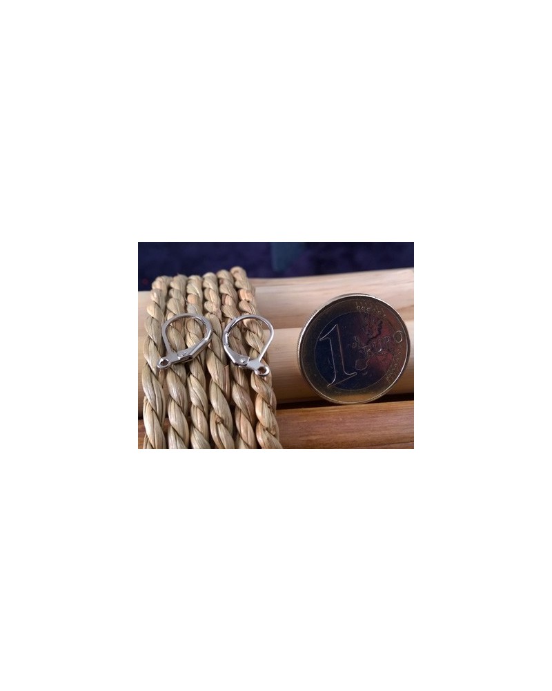Brisur 10x13mm (2 Stk), Messing rhodiumfarben