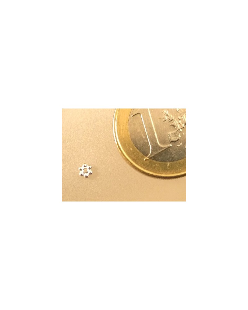 Zwischenteil, Blume 3x1mm, 925 Silber